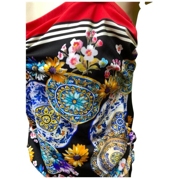 Fantasie Lascari Sized-Cup Bandeau Swimsuit Size 34D Multicolor Medallion floral - Picture 5 of 12